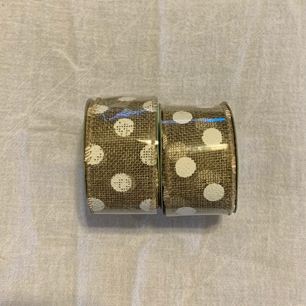 Floral Garden Wire Burlap Ribbon